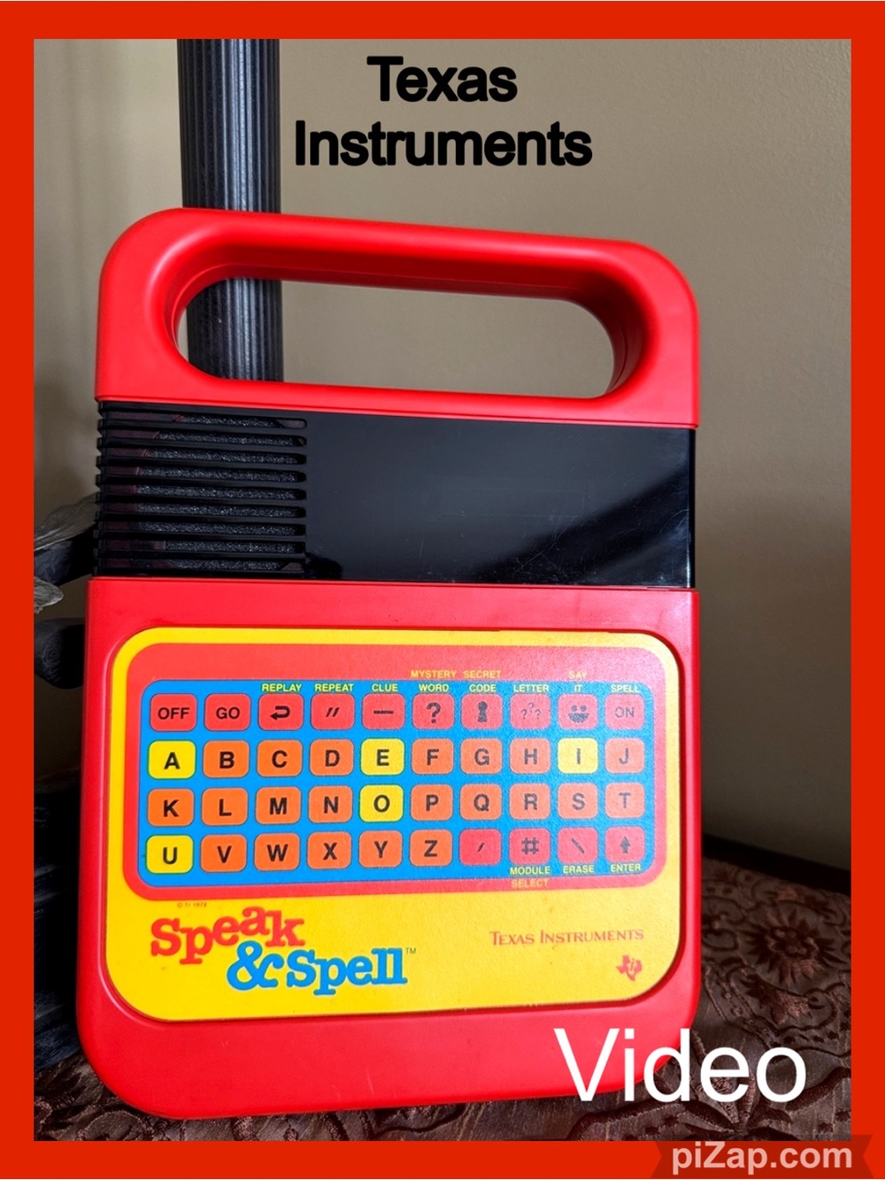 Texas Instruments Vintage Speak & Spell Kids Learning Toy - Red